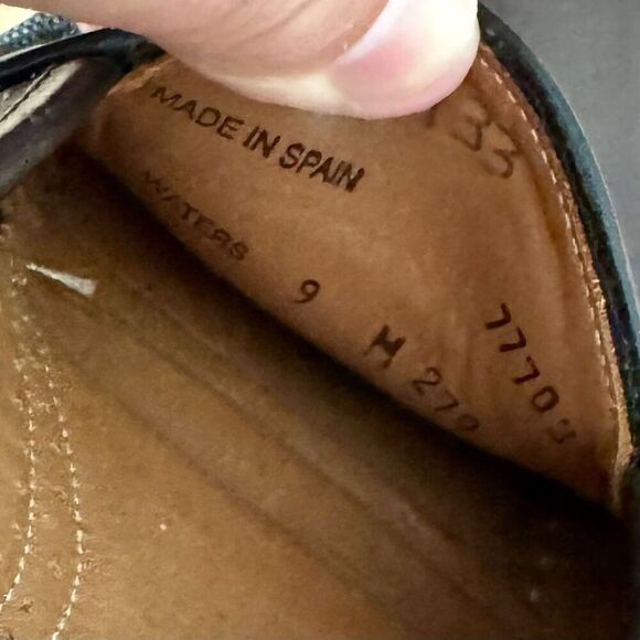 Mezlan Waters Two Tone Leather Loafers. Size 9. Brown/Black main image 5